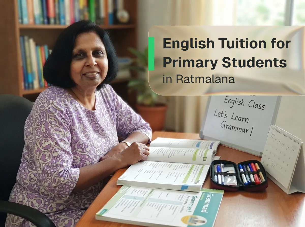 English tuition for primary children in Ratmalana